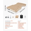 image:imageVEVOR Car Air Mattress Fits Tesla Model Y 20202024 Inflatable Car Camping Mattress Flocking Thickened Blow Up Travel Beds Durable Portable Sleeping Pad with Built in Pump 2 Pillows Beige