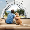 image:imageVEVOR Car Air Mattress Fits Tesla Model Y 20202024 Inflatable Car Camping Mattress Flocking Thickened Blow Up Travel Beds Durable Portable Sleeping Pad with Built in Pump 2 Pillows Beige