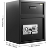 image:imageVEVOR Digital Depository Safe 17 Cubic Feet Made of Carbon Steel Electronic Code Lock Depository Safe with Deposit Slot with Two Emergency Keys Depository Box for Home Hotel Restaurant and Office