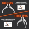 image:imageVEVOR Gear Puller Set 3 4 6 8 Puller Kit 3 Jaw Gear Bearing Flywheel Pulley Removal Tool 2 or 3 Reversible Jaws Wheel Puller Vertically and Horizontally External and Internal 4Piece4 Pcs