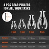 image:imageVEVOR Gear Puller Set 3 4 6 8 Puller Kit 3 Jaw Gear Bearing Flywheel Pulley Removal Tool 2 or 3 Reversible Jaws Wheel Puller Vertically and Horizontally External and Internal 4Piece4 Pcs