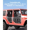 image:imageVEVOR Jeep JK Tube Doors 4 Door Fit for 20072018 Jeep Wrangler JK Hunting Style Jeep Tubular Door with Rubber Pads amp Toughened Steel Tube amp HeavyDuty Hinges amp OE LatchJKJLJT Side View Mirrors