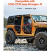 image:imageVEVOR Jeep Tube Doors 4Door Hunting Style Jeep Tubular Door with HeavyDuty Hinges amp OE Latch Jeep Doors with Rubber Pads Fit for 20182026 Jeep Wrangler JL amp 20202026 Jeep Gladiator JTJK