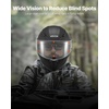 image:imageVEVOR Motorcycle Helmet DOT Approved Adult Motocross Dirt Bike Helmet with Large Clear Visor Comfortable Motorbike Racing Street with Detachable Liner for Men amp WomenBlack