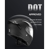 image:imageVEVOR Motorcycle Helmet DOT Approved Adult Motocross Dirt Bike Helmet with Large Clear Visor Comfortable Motorbike Racing Street with Detachable Liner for Men amp WomenBlack