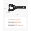 image:imageVEVOR Pintle Hook 20000 lbs Pintle Hook Hitch for 225inch Hitch Hook Military Receiver Combination 2516inch Hitch Ball Fits 25 to 3inch Lunette Ring 156inch Length Black Powder Coat2 in Ball  16000 lbs