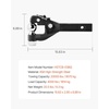 image:imageVEVOR Pintle Hook 20000 lbs Pintle Hook Hitch for 225inch Hitch Hook Military Receiver Combination 2516inch Hitch Ball Fits 25 to 3inch Lunette Ring 156inch Length Black Powder Coat2516 in Ball  20000 lbs