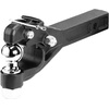 image:imageVEVOR Pintle Hook 20000 lbs Pintle Hook Hitch for 225inch Hitch Hook Military Receiver Combination 2516inch Hitch Ball Fits 25 to 3inch Lunette Ring 156inch Length Black Powder Coat2 in Ball  16000 lbs