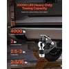 image:imageVEVOR Pintle Hook 20000 lbs Pintle Hook Hitch for 225inch Hitch Hook Military Receiver Combination 2516inch Hitch Ball Fits 25 to 3inch Lunette Ring 156inch Length Black Powder Coat2516 in Ball  20000 lbs