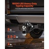 image:imageVEVOR Pintle Hook 20000 lbs Pintle Hook Hitch for 225inch Hitch Hook Military Receiver Combination 2516inch Hitch Ball Fits 25 to 3inch Lunette Ring 156inch Length Black Powder Coat2 in Ball  16000 lbs