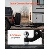 image:imageVEVOR Pintle Hook 20000 lbs Pintle Hook Hitch for 225inch Hitch Hook Military Receiver Combination 2516inch Hitch Ball Fits 25 to 3inch Lunette Ring 156inch Length Black Powder Coat2516 in Ball  20000 lbs