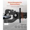 image:imageVEVOR Pintle Hook 20000 lbs Towing Capacity Trailer Hitches Receiver Hook Combination 2516inch Hitch Ball Fits 25 to 3inch Lunette Ring with Mounting Kit WearResistant Black Powder Coat2516in 20000lbs