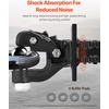 image:imageVEVOR Pintle Hook 20000 lbs Towing Capacity Trailer Hitches Receiver Hook Combination 2516inch Hitch Ball Fits 25 to 3inch Lunette Ring with Mounting Kit WearResistant Black Powder Coat2in 20000lbs