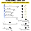 image:imageVEVOR Rods Dent Removal Kit 13 Pcs Paintless Dent Repair Rods Stainless Steel Dent Rods Whale Tail Dent Repair Tools Professional Hail Dent Removal Tool For Minor Dents Door Dings And Hail Damage89PCS with 10 Rods