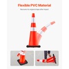 image:imageVEVOR Safety Cones 6 Pack 36 Traffic Cones PVC Orange Construction Cones with Reflective Collars and Black Weighted Base for Traffic Control Driveway Road Parking and School Improvement366Cones