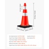 image:imageVEVOR Safety Cones 6 Pack 36 Traffic Cones PVC Orange Construction Cones with Reflective Collars and Black Weighted Base for Traffic Control Driveway Road Parking and School Improvement30