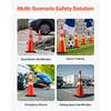 image:imageVEVOR Safety Cones 6 Pack 36 Traffic Cones PVC Orange Construction Cones with Reflective Collars and Black Weighted Base for Traffic Control Driveway Road Parking and School Improvement366Cones