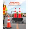 image:imageVEVOR Safety Cones 6 Pack 36 Traffic Cones PVC Orange Construction Cones with Reflective Collars and Black Weighted Base for Traffic Control Driveway Road Parking and School Improvement30
