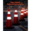 image:imageVEVOR Safety Cones 6 Pack 36 Traffic Cones PVC Orange Construction Cones with Reflective Collars and Black Weighted Base for Traffic Control Driveway Road Parking and School Improvement30