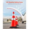 image:imageVEVOR Safety Cones 6 Pack 36 Traffic Cones PVC Orange Construction Cones with Reflective Collars and Black Weighted Base for Traffic Control Driveway Road Parking and School Improvement30