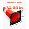 image:imageVEVOR Safety Cones 6 Pack 36 Traffic Cones PVC Orange Construction Cones with Reflective Collars and Black Weighted Base for Traffic Control Driveway Road Parking and School Improvement30