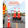 image:imageVEVOR Safety Cones 6 Pack 36 Traffic Cones PVC Orange Construction Cones with Reflective Collars and Black Weighted Base for Traffic Control Driveway Road Parking and School Improvement366Cones