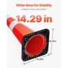 image:imageVEVOR Safety Cones 6 Pack 36 Traffic Cones PVC Orange Construction Cones with Reflective Collars and Black Weighted Base for Traffic Control Driveway Road Parking and School Improvement366Cones