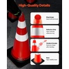 image:imageVEVOR Safety Cones 6 Pack 36 Traffic Cones PVC Orange Construction Cones with Reflective Collars and Black Weighted Base for Traffic Control Driveway Road Parking and School Improvement30
