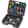 image:imageVEVOR 28 pcs Universal Radiator Pressure Tester Kit Coolant Pressure Tester Kit with Manual Pump and ColorCoded Test Caps Coolant Vacuum Refill kit for Cars Motorcycles Trucks Cooling System28pcs