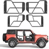image:imageVEVOR Jeep JK Tube Doors 4 Door Fit for 20072018 Jeep Wrangler JK Hunting Style Jeep Tubular Door with Rubber Pads amp Toughened Steel Tube amp HeavyDuty Hinges amp OE LatchFord Bronco 4 door