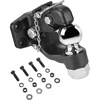 image:imageVEVOR Pintle Hook 20000 lbs Towing Capacity Trailer Hitches Receiver Hook Combination 2516inch Hitch Ball Fits 25 to 3inch Lunette Ring with Mounting Kit WearResistant Black Powder Coat2516in 30000lbs