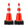 image:imageVEVOR Safety Cones 6 Pack 36 Traffic Cones PVC Orange Construction Cones with Reflective Collars and Black Weighted Base for Traffic Control Driveway Road Parking and School Improvement30