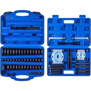 image:imageVEVOR 52pcs Custom Bushing Bearing and Seal Driver Set amp 14pcs Bearing Puller Kit 2 in 1 Bushing Bearing Driver Press Kit Heavy Duty Removal Installation Tool Set with 49 Bushings Separators amp Jawsbearing pullerbearing race driver