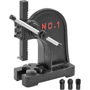 image:imageVEVOR Arbor Press 3 Ton Ratchet Type Arbor Press Ratchet Leverage Arbor Press with Handwheel 122 Maximum Height Cast Iron Manual Desktop Punch Press for Stamping Bending Stretching Forming1T