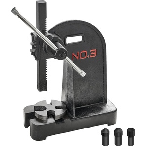 image:imageVEVOR Arbor Press 3 Ton Ratchet Type Arbor Press Ratchet Leverage Arbor Press with Handwheel 122 Maximum Height Cast Iron Manual Desktop Punch Press for Stamping Bending Stretching Forming3T