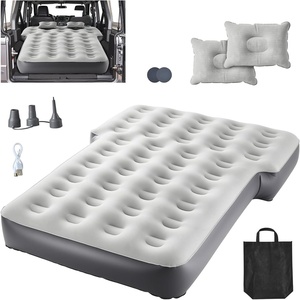 image:imageVEVOR Car Air Mattress Inflatable Car Camping Mattress Fits Toyota 4runner Jeep Wrangler JK JKU JL JLU 4 Door Flocking Thickened Blow Up Travel Beds Gray 2 Pillows
