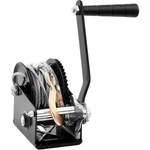 image:imageVEVOR Hand Winch 3500 lbs Pulling Capacity Boat Trailer Winch Heavy Duty Rope Crank with 33 ft Steel Wire Cable and TwoWay Ratchet Manual Operated Hand Crank Winch for Trailer Boat or ATV Towing800 LBS