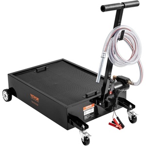 image:imageVEVOR Low Profile Oil Drain Pan 25 Gal Oil Drain Pan with 110V HighFlow Electric Pump Large Capacity Oil Change Pan with 72ft Hose amp Folding Handle Rolling Oil Drain Cart for Trucks Buses RVs15 Gallon
