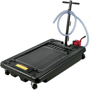image:imageVEVOR Oil Drain Pan 15 Gallon Oil Drain Tank 57L Low Profile Oil Drain Pan Large Capacity Oil Change Pan Foldable Hand with Pump Hose Swivel Casters Wheels for Car SUV Trucks Oil DrainingFloral