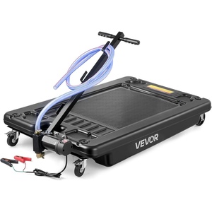 image:imageVEVOR Oil Drain Pan 15 Gallon Oil Drain Tank 57L Low Profile Oil Drain Pan Large Capacity Oil Change Pan Foldable Hand with Pump Hose Swivel Casters Wheels for Car SUV Trucks Oil DrainingArgyle
