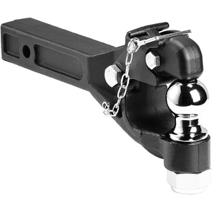 image:imageVEVOR Pintle Hook 20000 lbs Pintle Hook Hitch for 225inch Hitch Hook Military Receiver Combination 2516inch Hitch Ball Fits 25 to 3inch Lunette Ring 156inch Length Black Powder Coat2 in Ball  16000 lbs