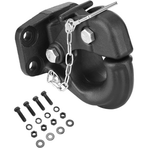 image:imageVEVOR Pintle Hook 20000 lbs Towing Capacity Trailer Hitches Receiver Hook Combination 2516inch Hitch Ball Fits 25 to 3inch Lunette Ring with Mounting Kit WearResistant Black Powder Coat30000lbs