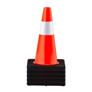image:imageVEVOR Safety Cones 6 Pack 36 Traffic Cones PVC Orange Construction Cones with Reflective Collars and Black Weighted Base for Traffic Control Driveway Road Parking and School Improvement18H5Pack