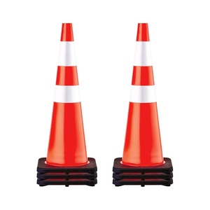 image:imageVEVOR Safety Cones 6 Pack 36 Traffic Cones PVC Orange Construction Cones with Reflective Collars and Black Weighted Base for Traffic Control Driveway Road Parking and School Improvement366Cones