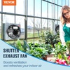 image:imageVEVOR 12 Shutter Exhaust Fan Highspeed 1000 CFM Aluminum Wall Mount Attic Fan with ACmotor Ventilation and Cooling for Greenhouses Garages Sheds Shops FCC12 Inch
