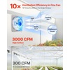 image:imageVEVOR 12 Shutter Exhaust Fan Highspeed 1000 CFM Aluminum Wall Mount Attic Fan with ACmotor Ventilation and Cooling for Greenhouses Garages Sheds Shops FCC20 Inch