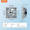 image:imageVEVOR 12 Shutter Exhaust Fan Highspeed 1000 CFM Aluminum Wall Mount Attic Fan with ACmotor Ventilation and Cooling for Greenhouses Garages Sheds Shops FCC16 Inch