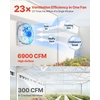 image:imageVEVOR 12 Shutter Exhaust Fan Highspeed 1000 CFM Aluminum Wall Mount Attic Fan with ACmotor Ventilation and Cooling for Greenhouses Garages Sheds Shops FCC30 Inch
