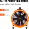 image:imageVEVOR Air Mover Blower Fan 12 Inch 3198CFM 585W with 33ft Flexible Duct Industrial Portable Ventilator BlowerExhaust8in16ft