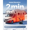 image:imageVEVOR Diesel Heater 8KW DC 12V24V All in One Portable Diesel Air Heater with Bluetooth APP Control Remote Control and LCD Screen Trolley Design 13 Gal Fuel Tank for Trucks Vans RVs Campers
